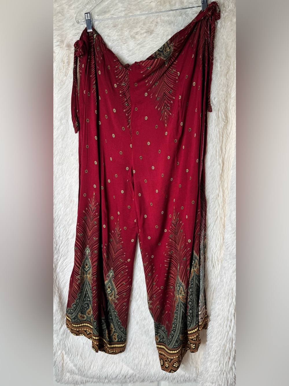 Boho Two Piece Bralette & Split Leg Harem Pants Set best xs-xl see measurements - Picture 7 of 10